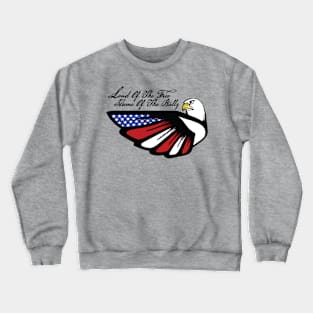 Land Of The Free Black Crewneck Sweatshirt